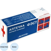 Аптечка первой помощи индивидуальная ФЭСТ, футляр полистирол, № 6, 1077