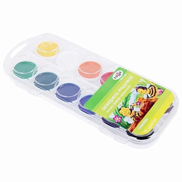 Краски акварельн. Гамма Пчелка медовые 12цв б/кисти