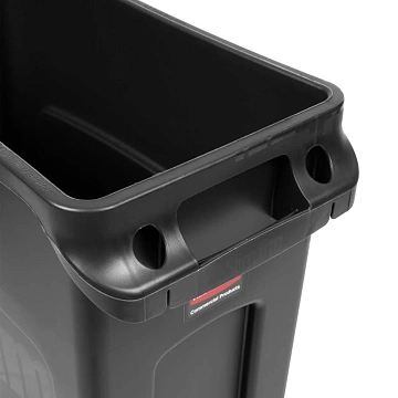 Контейнер для мусора Rubbermaid SlimJim 87л, черный, с системой вентиляции, FG354060BLA