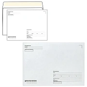 Конверты С4 (229х324 мм), отрывная лента, 'Куда-Кому' 90 г/м2, КОМПЛЕКТ 250 шт., внутренняя запечатка С4.02СКК.250