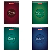 Блокнот МАЛЫЙ ФОРМАТ А6, 97х145 мм, 60 л., гребень, картон, клетка, BRAUBERG, 'Luxury', 129829