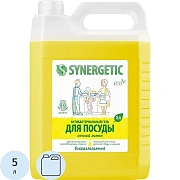 Гель для мытья посуды антибактериальный 5 л, SYNERGETIC 'Лимон', 103500