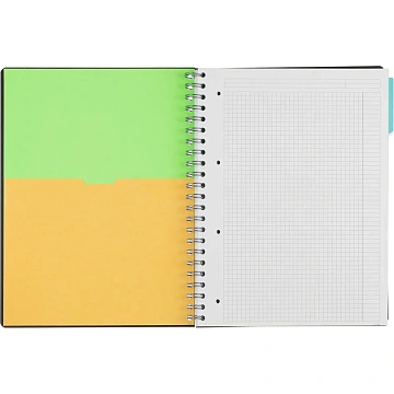 Бизнес-тетрадь SMARTBOOK А4 120л. клетка,спир,микроп,разд,карм,жел-оран