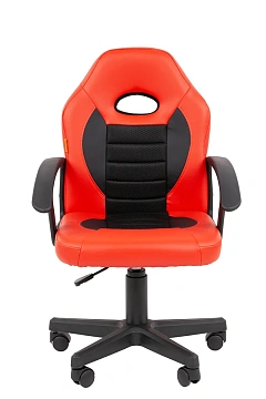 Кресло Chairman Kids 111 Россия экокожа красный/черный