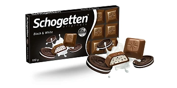 Шоколад Schogetten Черный-белый, молочный, 100г