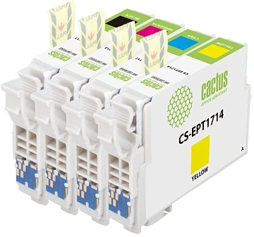 Картридж струйный CACTUS (CS-EPT1716) для EPSON Expression Home XP-33/103/203/207, комплект 4 цвета