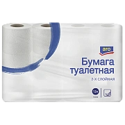 aro Туалетная бумага 2-слойная, 12 рулонов