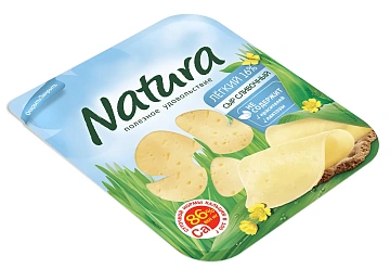 Сыр Natura сливочный легкий нарезка 30%, 300г
