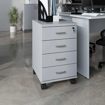 Тумба мобильная Мебель Easy One (913923) серый