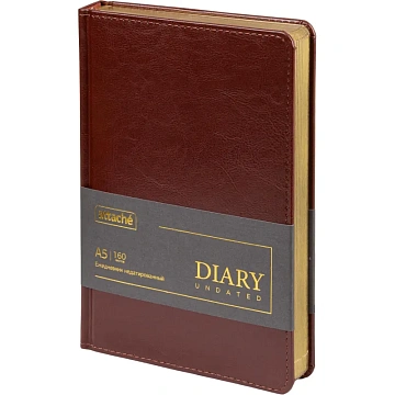 Ежедневник недатированный ATTACHE Gold А5,143х210мм, 160л, коричневый