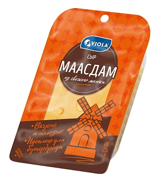 Сыр Viola Маасдам полутвердый нарезка 45%, 120г