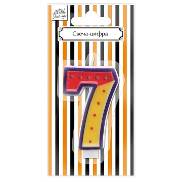 Свеча-цифра 7 Fiolento Friendly Birthday