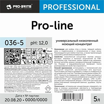 Профхим интерьер д/уборки,д/пластика Pro-Brite/Pro-line,5л