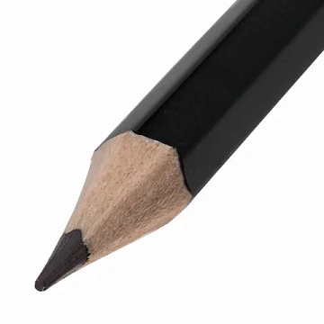Карандаш чернографитный BRAUBERG, 1 шт., 'Touch line', НВ, корпус черный, заточенный, 180621