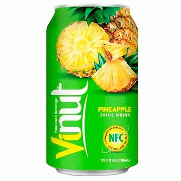 Сокосодержащий напиток Vinut Ананас, 330мл, ж/б