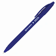 Ручка шариковая масляная автоматическая BRAUBERG 'Delta', СИНЯЯ, soft-touch, узел 0,7 мм, линия письма 0,35 мм, 143339