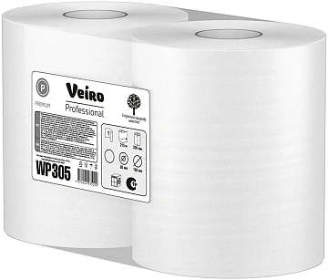 Бумажные полотенца Veiro Professional Basic К101, в рулоне, 180м, 1 слой, белые