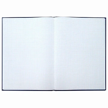 Книга учета 96 л., клетка, твердая, бумвинил, офсет, наклейка, А4 (200х290 мм), BRAUBERG, синяя, 130