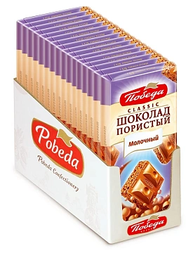 Шоколад Победа вкуса молочный пористый, 65г