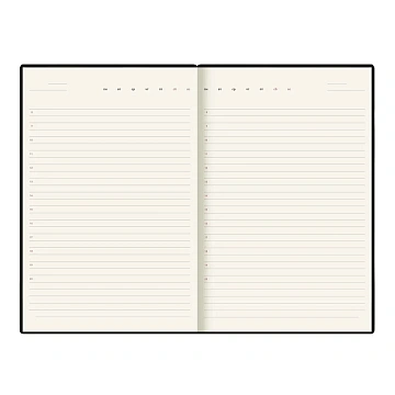 Ежедневник недатированный Deli Simple, A5, 136л, Джинс CN145-Brown