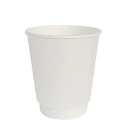 Стакан одноразовый DW12 белый, 355мл, бумажный, для горячих напитков, 20шт/уп