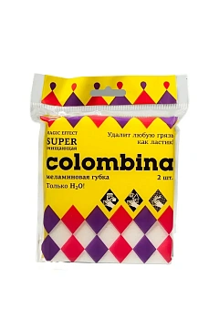 Губка для мытья посуды Текос Colombina меламиновая, 2шт/уп