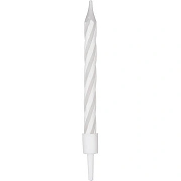 Свеча для торта -мини 2-х цветные 24шт/уп с держателями 6см (6024918)MC