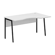 Стол прямой СА-2P(R) Белый/Черный 1400х900х755 IMAGO PLUS