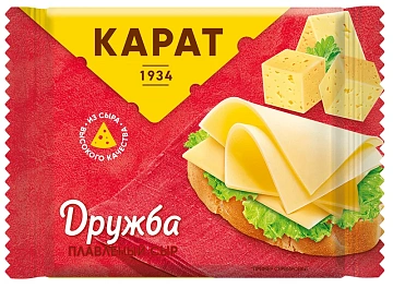 Сыр плавленый Карат Дружба в ломтиках 25%, 130г