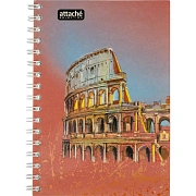 Бизнес-тетрадь А6,80л,кл,бок.греб,карт+УФлак Travel Italy