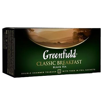 Чай Greenfield Classic Breakfast черный фольгир. 25пак/уп 0354-15