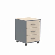 Тумба подкатная ТМ-3А Клен/Металлик 412х450х551 IMAGO