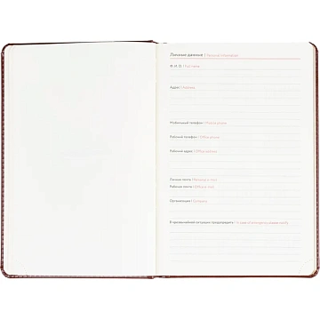 Ежедневник недатированный ATTACHE Gold А5,143х210мм, 160л, коричневый