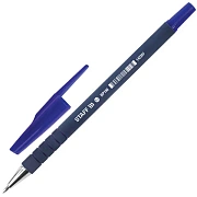 Ручка шариковая STAFF 'EVERYDAY' BP-190, СИНЯЯ, корпус прорезиненный синий, узел 0,7 мм, линия письма 0,35 мм, 142397