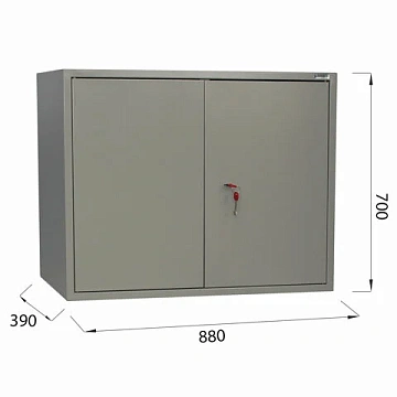 Шкаф металлический для документов (антресоль) BRABIX 'KBS-09', 700х880х390 мм, 30 кг, сварной, 29115