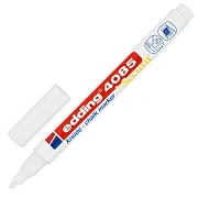 Маркер меловой EDDING 4085, 1-2 мм, БЕЛЫЙ, влагостираемый, для гладких поверхностей, Е-4085/49, E-40