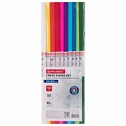 Бумага гофрированная/креповая, 32 г/м2, 50х250 см, НАБОР 10 рулонов, яркие цвета, BRAUBERG, 112556