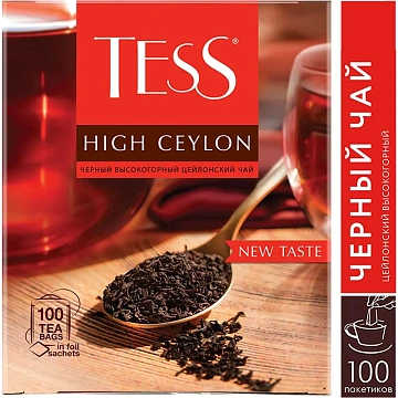 Чай черный пакетированный Tess High Ceylon, 100пак