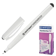 Ручка капиллярная (линер) ЧЕРНАЯ CENTROPEN 'Handwriter', трехгранная, линия 0,5 мм, 4651, 2 4651 0112