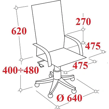 Кресло BN_Y_EChair-711 TPU к/з черный, хром