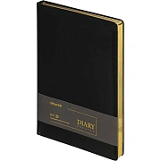 Ежедневник недатированный Attache А4 160л иск.кожа чёрный (золотистый срез)