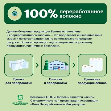 Бумага туалетная ZEMMA/ZEWA Plus, 2-слойная, спайка 12 шт. х 23 м, белая, 1440901