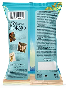 Чипсы Bon Giorno тайские пряности рифленые, 120г