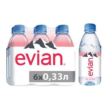 Вода Evian 0.33 л негазированная, ПЭТ