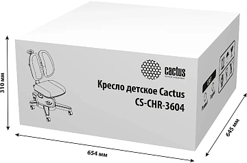 Кресло детское Cactus CS-CHR-3604PK розовый крестов. пластик серый