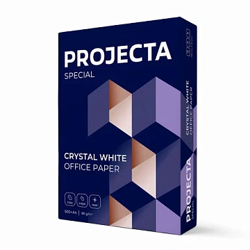 Бумага офисная А4, 80 г/м2, 500 л., марка В, PROJECTA SPECIAL, Россия, 153% (CIE)