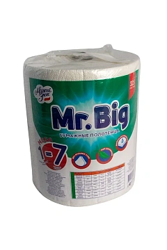 Бумажные полотенца Мягкий Знак Mr.big 2 слоя, 1 рулон, 65м, белые