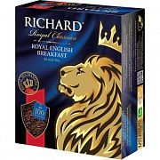 Чай RICHARD 'Royal English Breakfast' черный, 100 пакетиков по 2 г, 100270