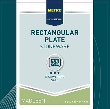 Блюдо Metro Professional Madleen Grey 25х14.5см, 6шт/уп