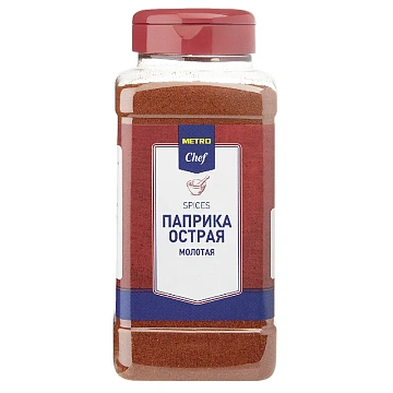Приправа Metro Chef Паприка молотая острая, 480г